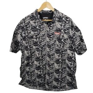 Goodguys 2XL Button Up Shirt Black White Car Dice Winged Graphic Menswear‎ race